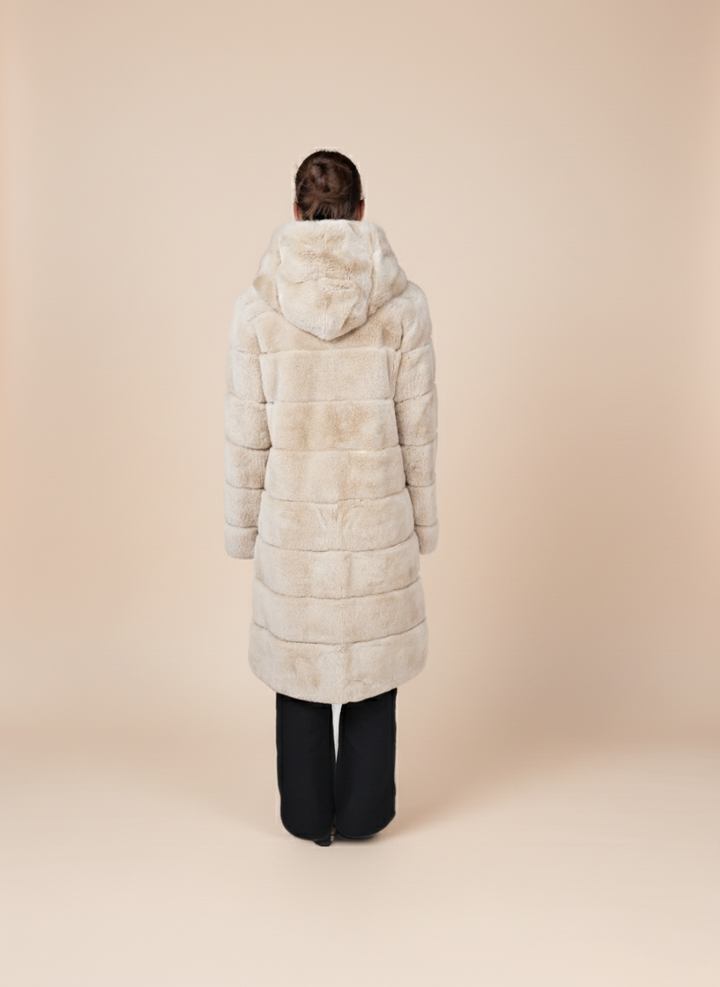 Petrovski, 100 cm. - Hætte - Rex - Damer - Creme