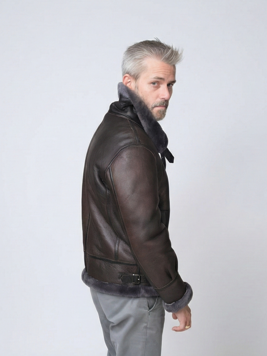 Ivanohe, 69 cm. - Lamm Crackle - Mann - Braun