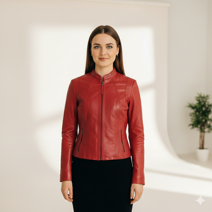 Melissa - Lambeskinn - kvinner - rødt