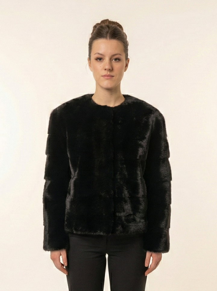 ASTA, 60 cm. - Chaqueta de visón - Mujeres - Negro