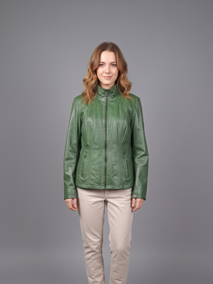 P 14-02 - Comfort - Lammhandske Läder - Dam - Äppelgrön