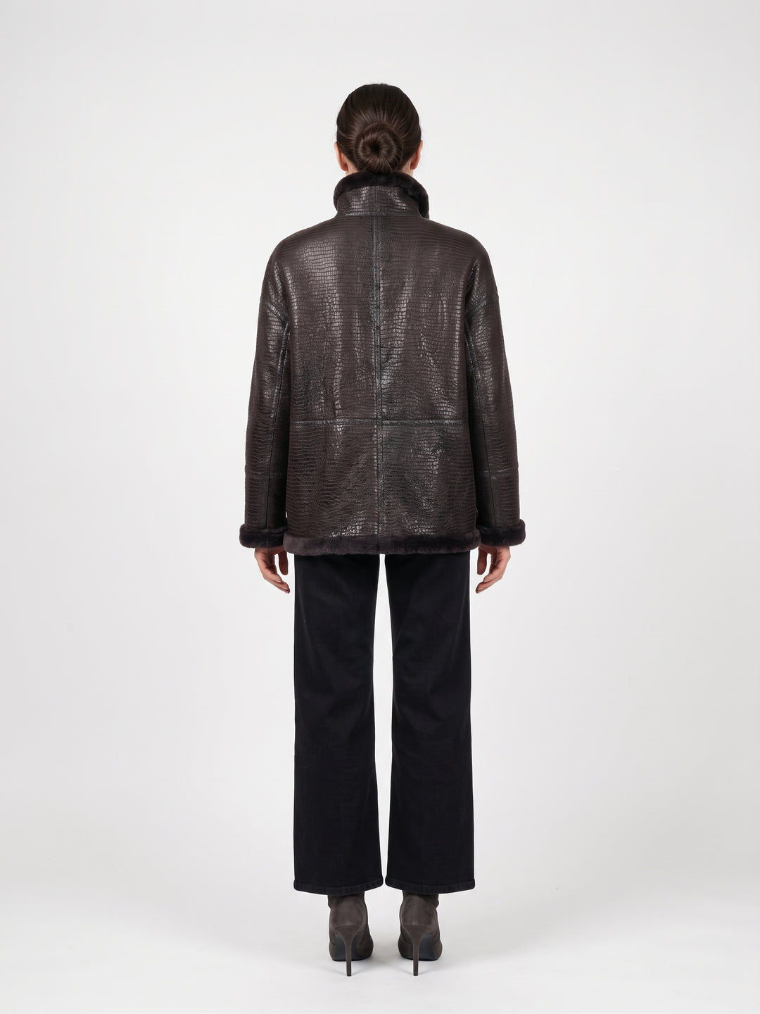 Jude, 65 cm. Nappa Lamb - Women Dark Brown