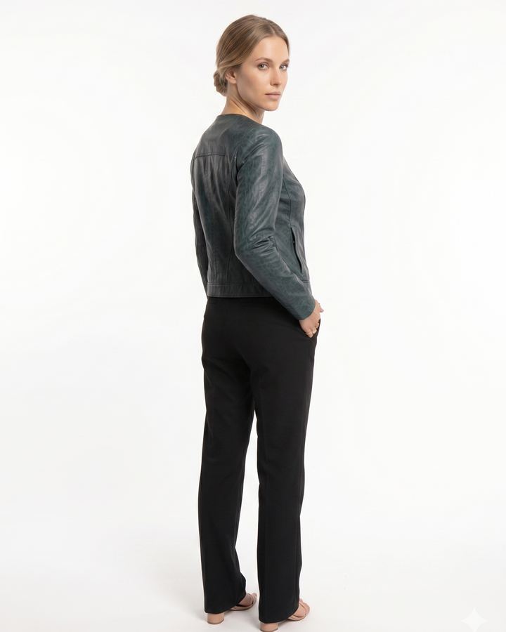 Chantel - Lam Malli Leer - Dames - Kopergroen
