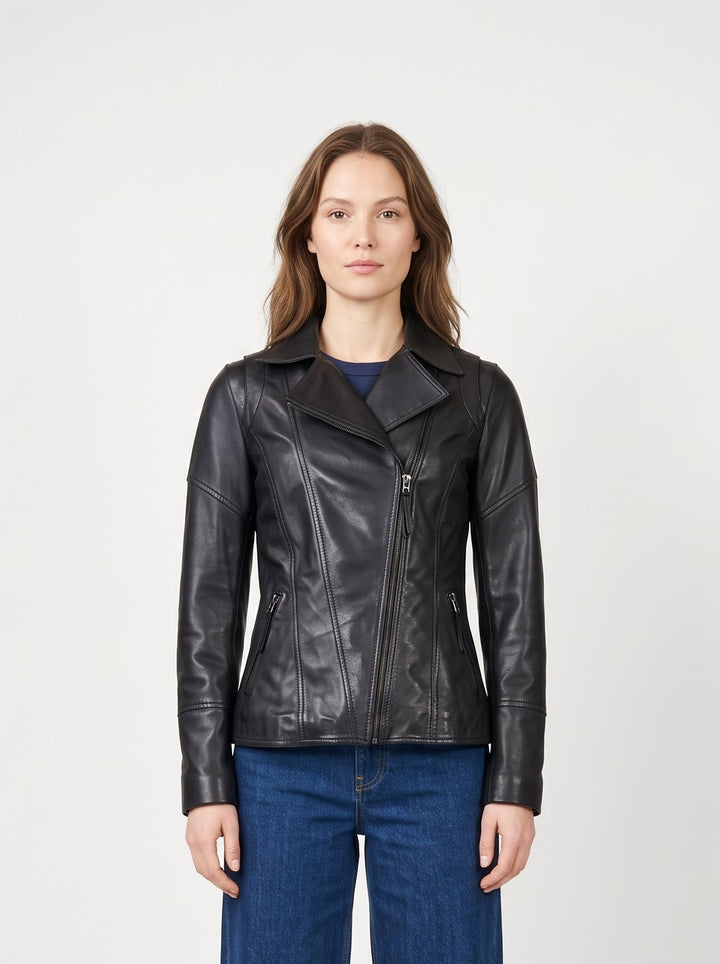 Elisha Lamb Thick Dace Leather -Women Black