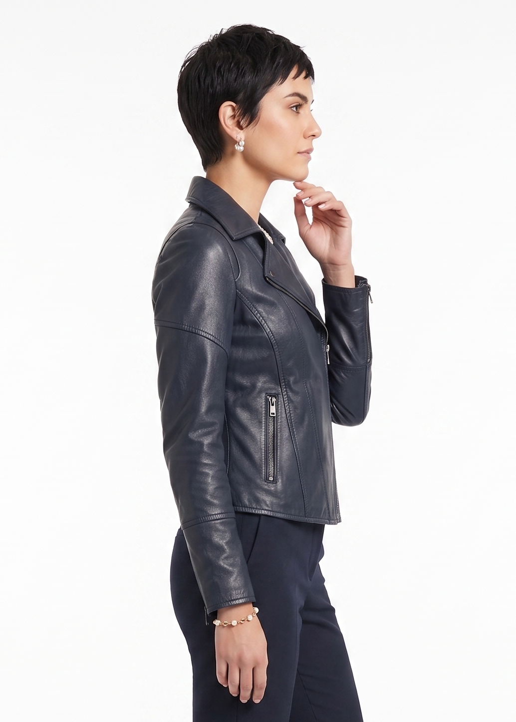 Amina - Lamb Thick Dace Leather -Dame - Sort