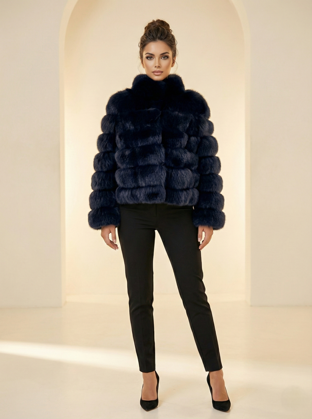 Virginia, 60 cm. - Sininen kettu - Naiset - musta.