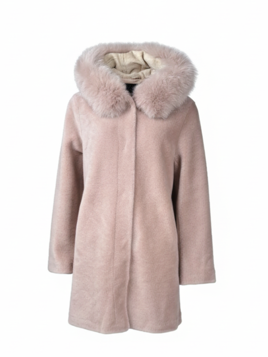 Gamal-A, 100 cm. - Hood - Air Wool - Women - Dust Rose