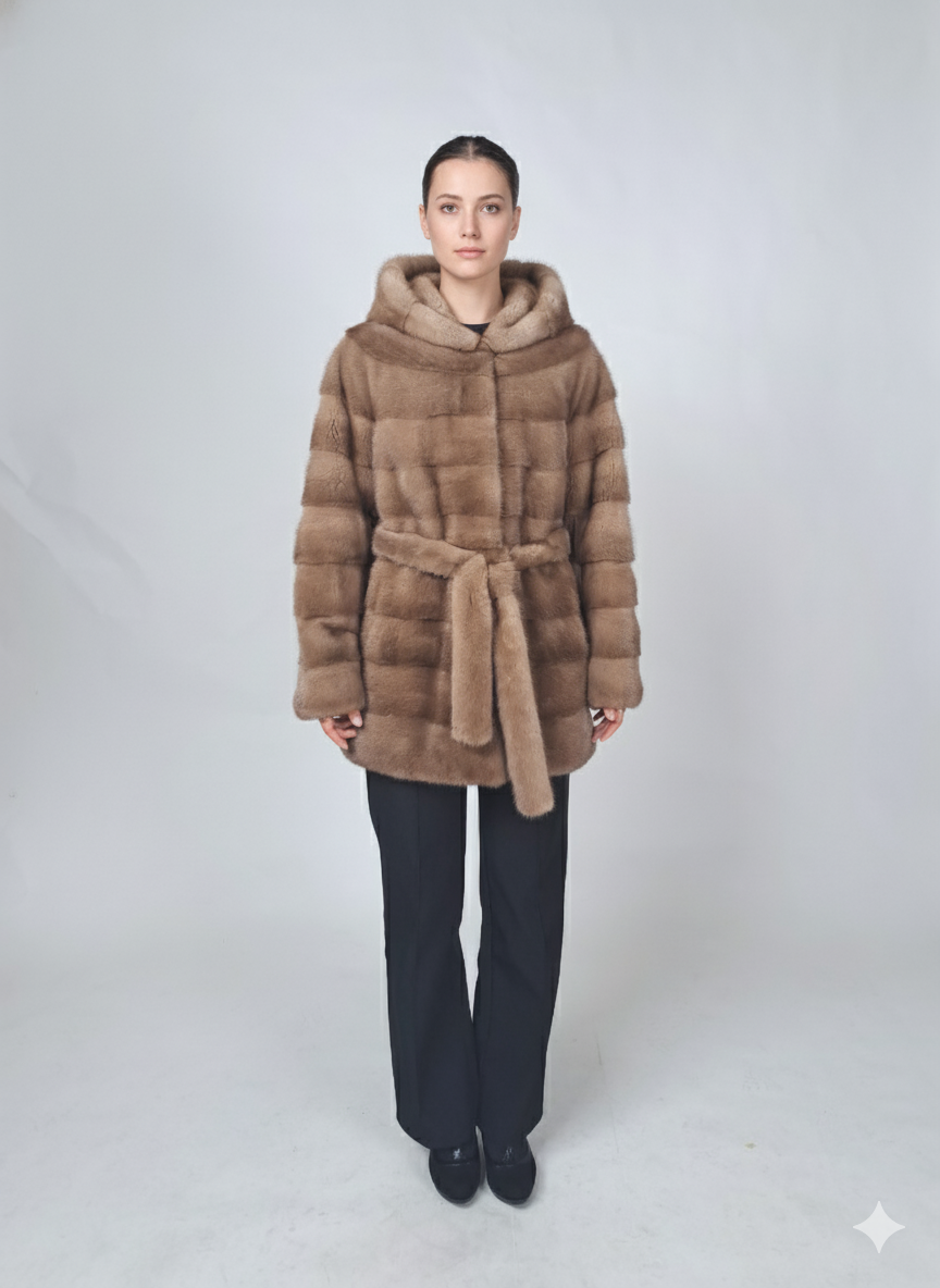 Victoria, 75 cm. - Hood - Mink - Kvinner - Pastell