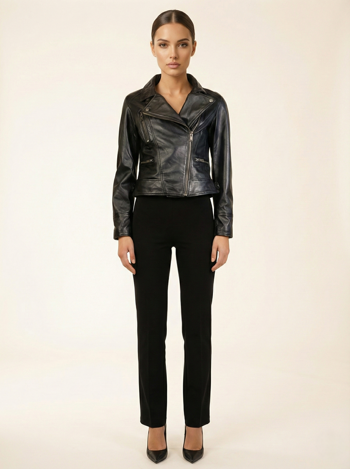 Halle, 52 cm. - Pelle di pecora - Donne - Nero