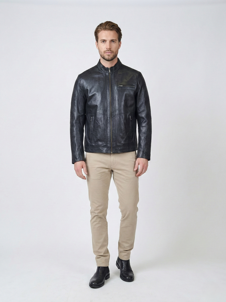 Mens 3535, 68 cm. - Lamb Leather - Man - Black