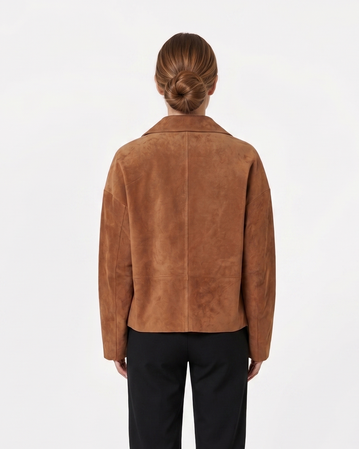 Adrina, 56 cm. - Geitensuèdeleer - Dames - Cognac