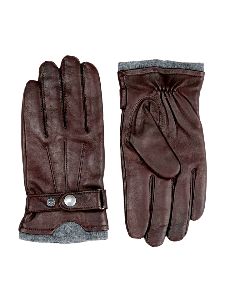 219 Glove - Lamb Slink Leather -Accesories - Brown