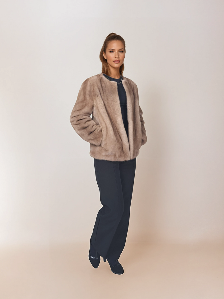 Chanel, 60 cm. - Mink - Kvinder - Pastel