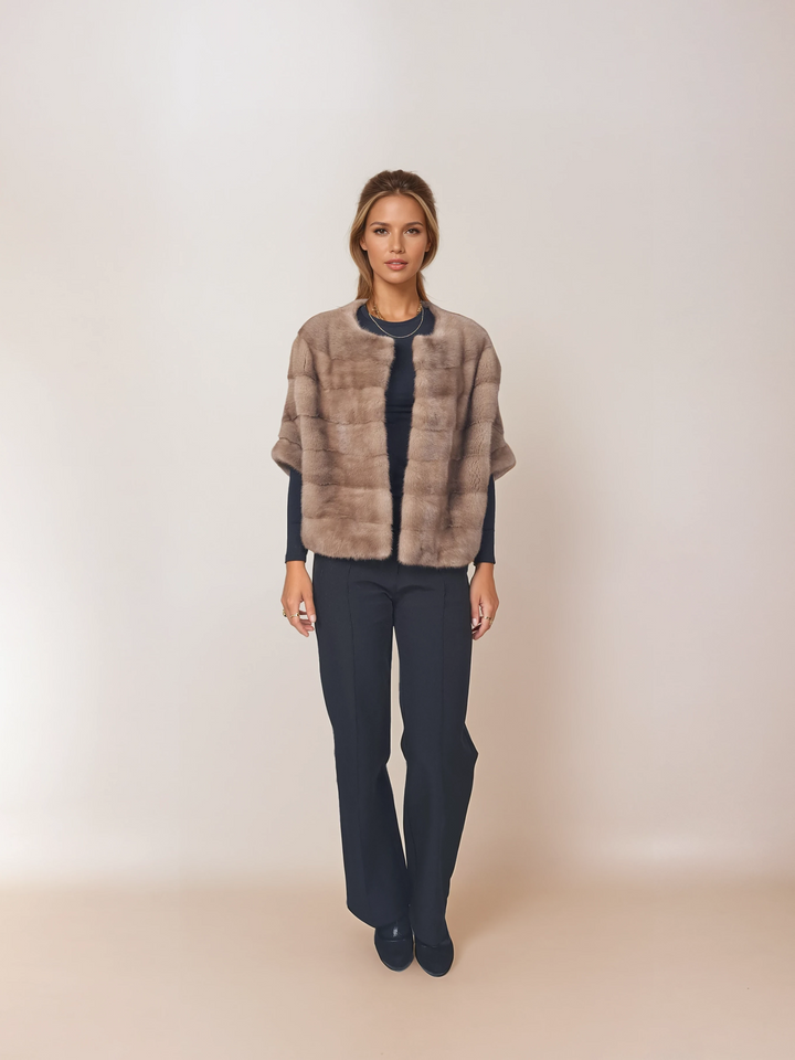 Tulle, 50 cm. - Mink - Women - Pastel / Mink Pels - Levinsky - Kvinde