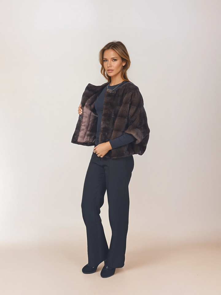 Tyl, 50 cm. - Mink - Kvinder - Brun