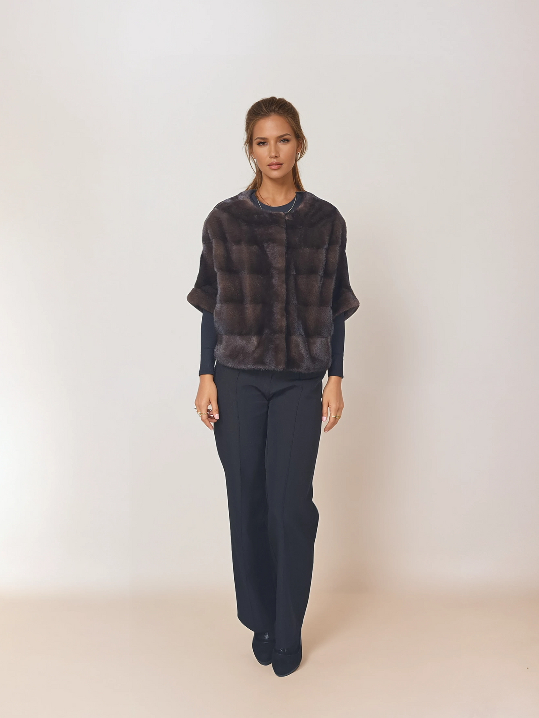 Tyl, 50 cm. - Mink - Kvinder - Brun