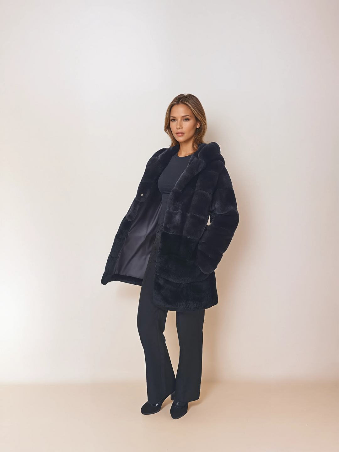 Imelda, 80 cm. - Rex - Kvinder - Charcoal & Black