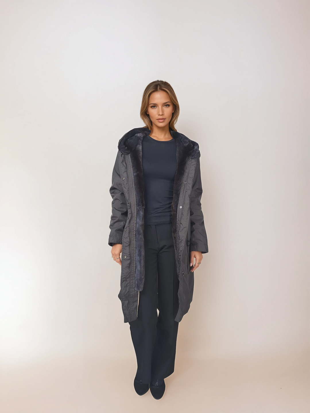 Calgary, 95 cm. - Kapuze - Textil - Damen - Armee