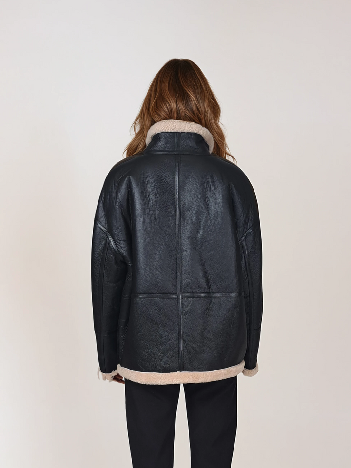 Junia, 65 cm. - Nappa Lamb Crack Washed -Damer - Sort