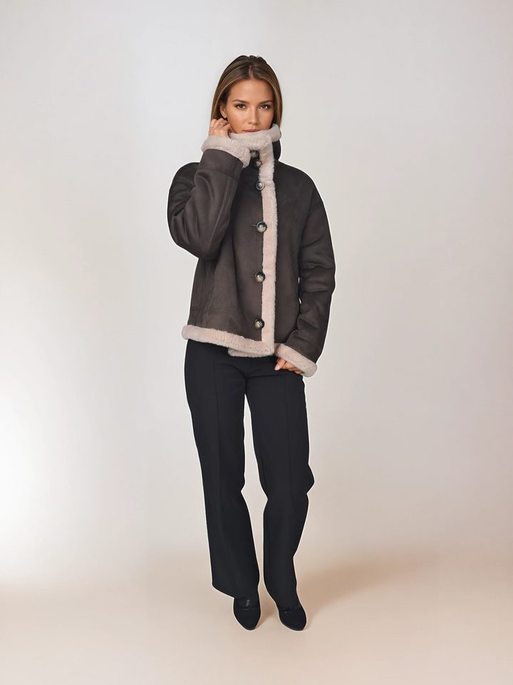 Heidi, 60 cm. - Collar - Air Wool - Women - Ganix Brown