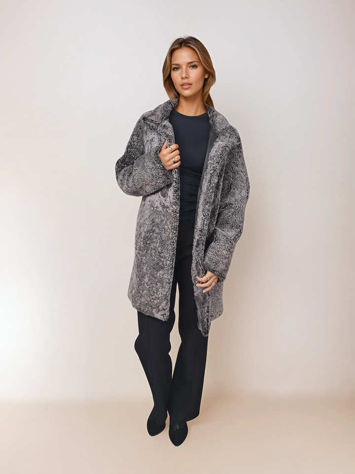 Innocente, 83 cm. - Collar - Nappa Lamb Brisa - Women - Dark Brown