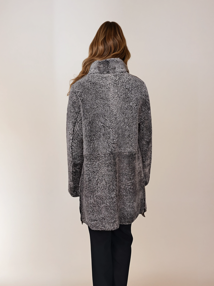 Innocente, 83 cm. - Collar - Nappa Lamb Brisa - Women - Dark Brown