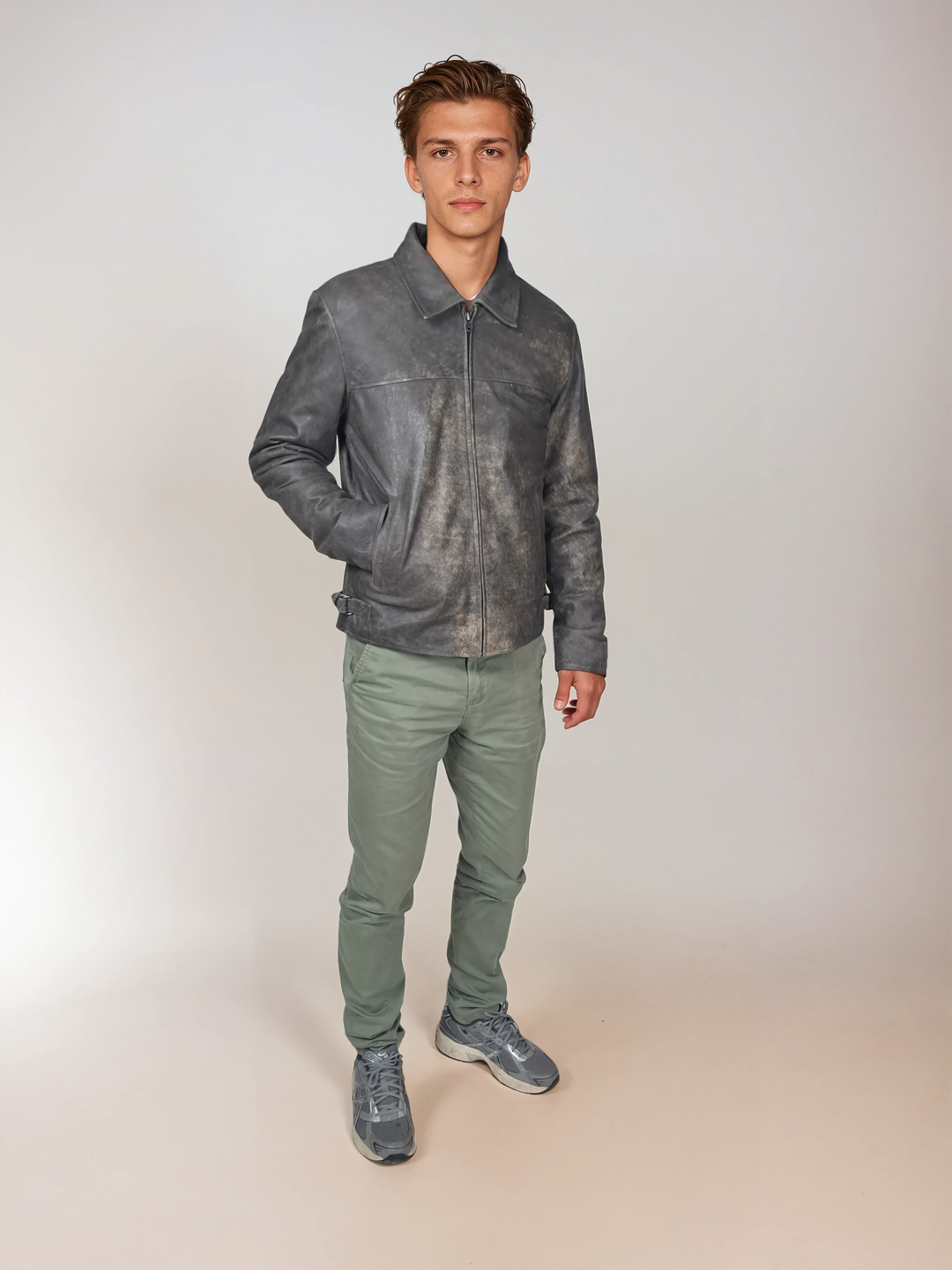 James Dean, 67 cm. - Sheep Leather - Man - Grey