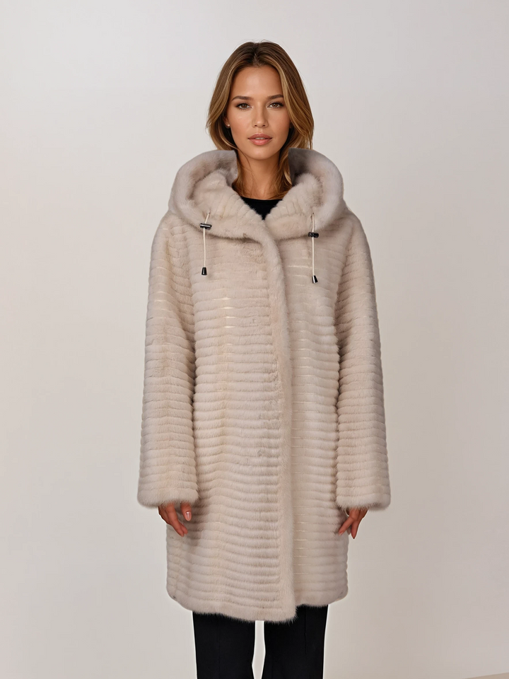 Norma, 90 cm. - Hood - Mink - Kvinner - Pearl