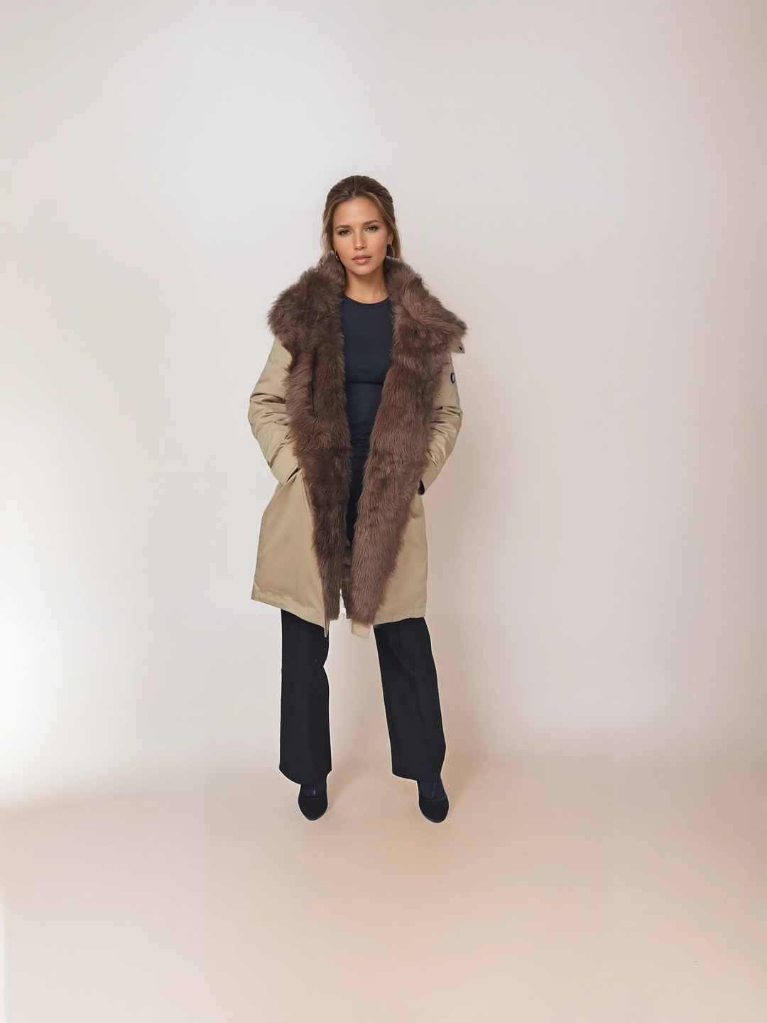 Ivana, 97 cm. - Tekstil - Kvinder - Off White