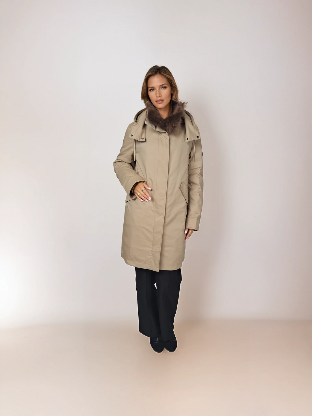 Ivana, 97 cm. - Tekstil - Kvinder - Off White