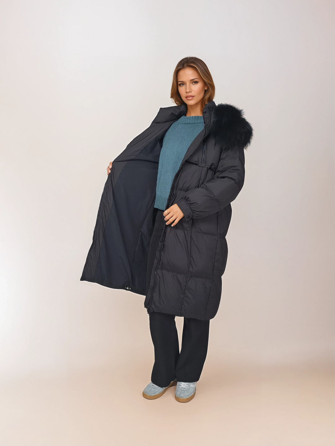 Izon, 105 cm. - Daunen - Damen - Schwarz