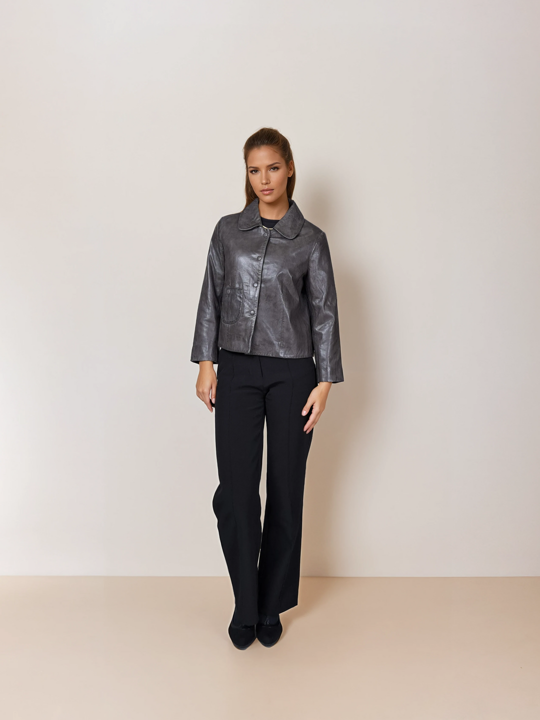 Marley, 53 cm. - Krave - Lamme Luxur Læder - Damer - Grå