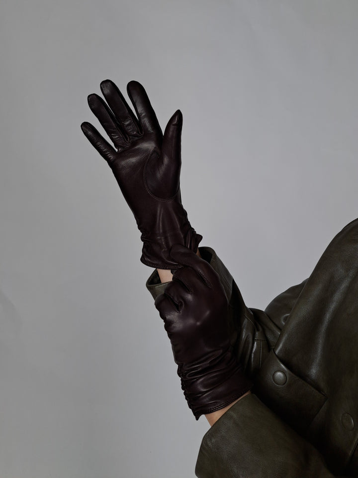 2261 Glove - Lamb Slink Leather -Accesories - Brown