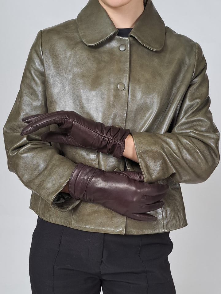 2261 Glove - Lamb Slink Leather -Accesories - Brown