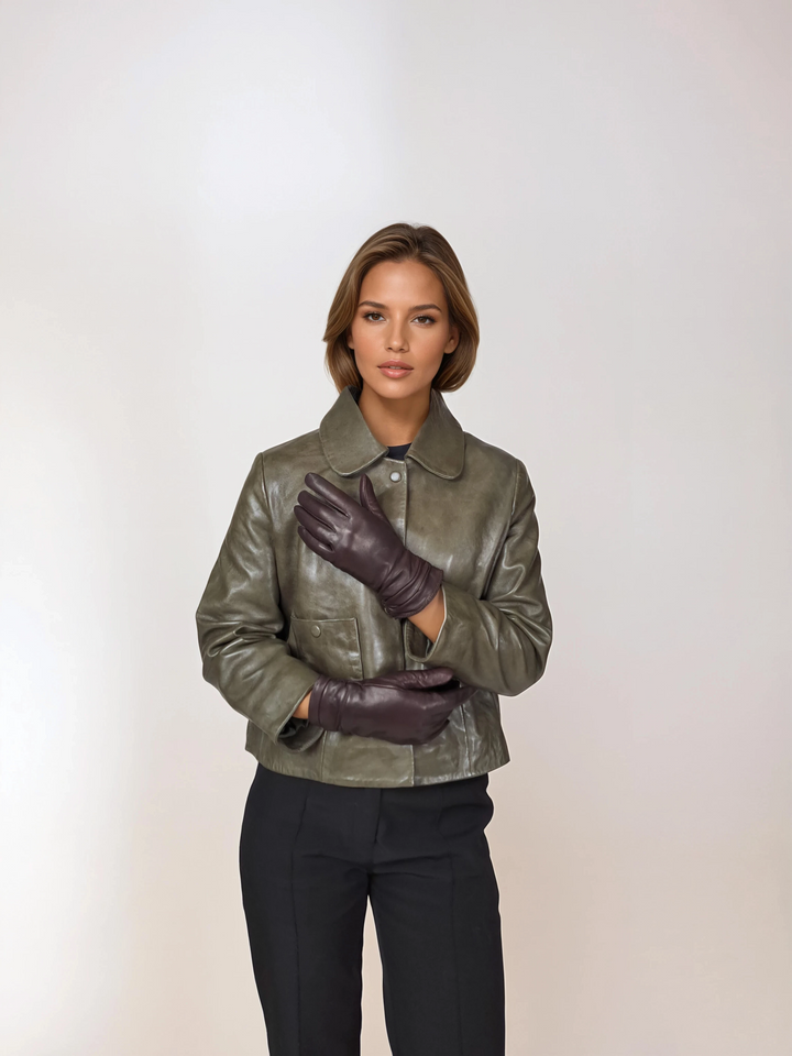 2261 Glove - Lamb Slink Leather -Accesories - Brown