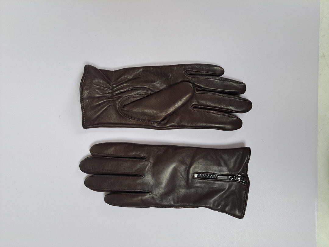 2687-2 Handschoen - Lamb Slink Leather -Accesories - Bruin
