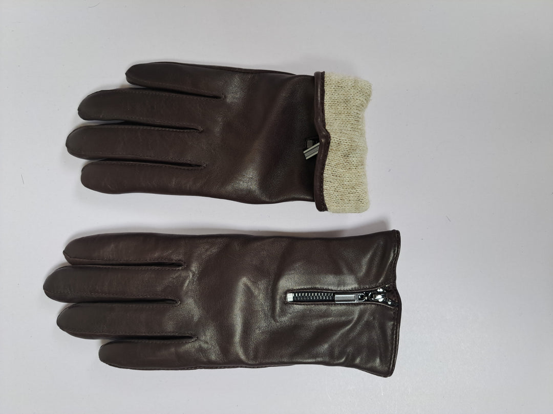 2687-2 Handschoen - Lamb Slink Leather -Accesories - Bruin