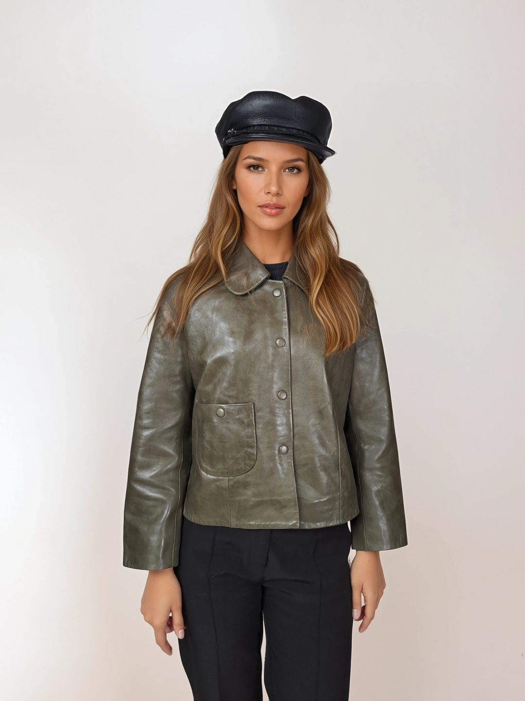 602-5256/08 Hut – Leder – Zubehör – Schwarz