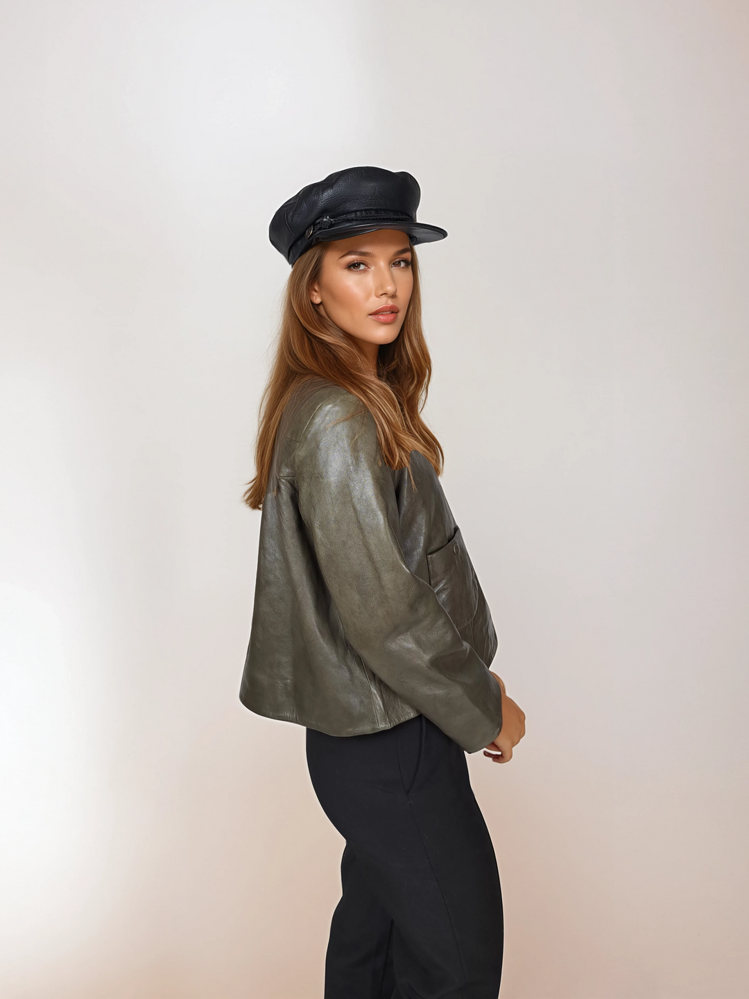 602-5256/08 Hut – Leder – Zubehör – Schwarz