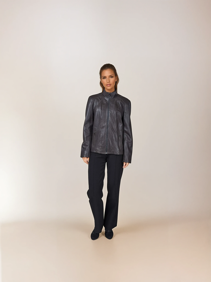 P 14-02 - Þægindi - Lambs hanska leður - Konur - dökkgrár