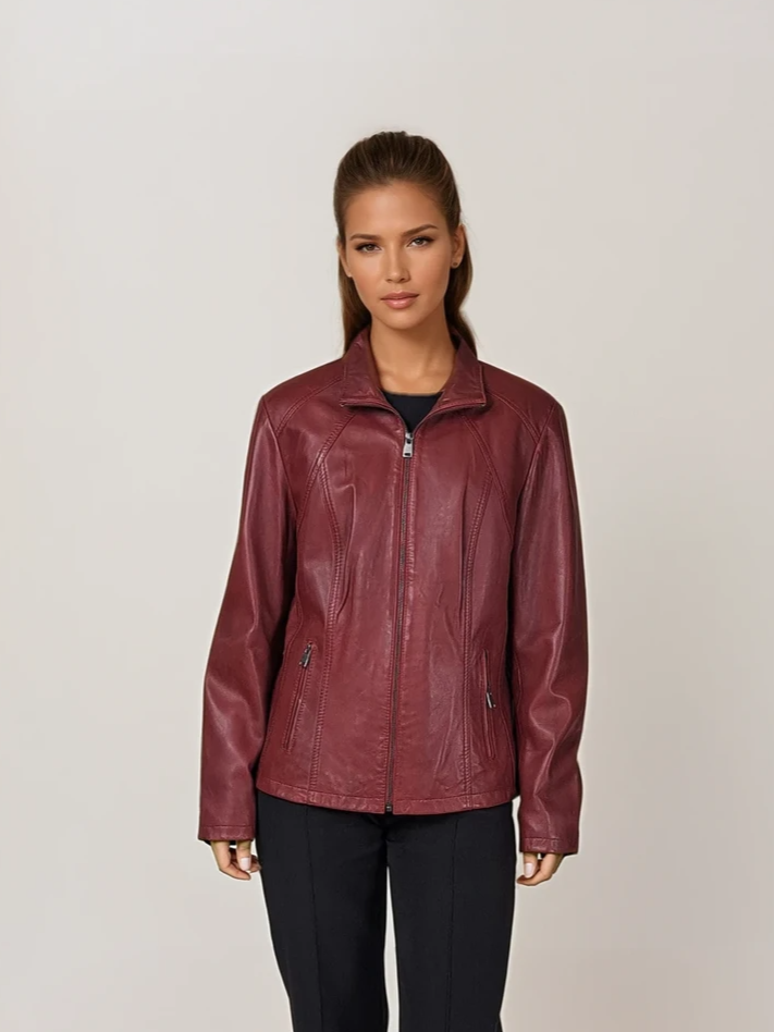 P 14-02 - Mukavuus - Karitsan malli -nahka - naiset - punaiset