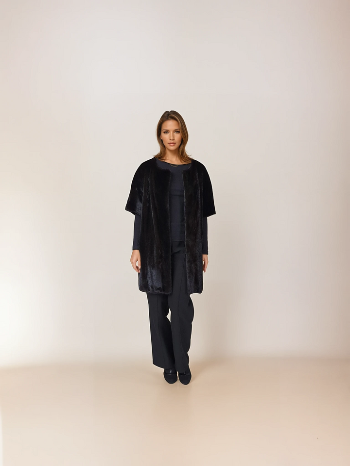 Kay, 80 cm. - Mink - Donne - Black