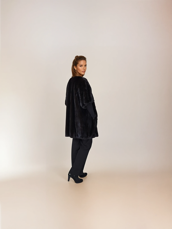 Kay, 80 cm. - Mink - Donne - Black