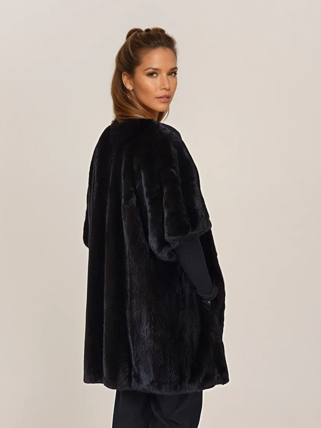 Kay, 80 cm. - Mink - Donne - Black