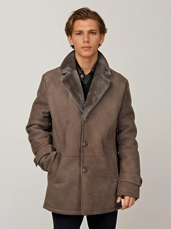 Isidore, 80 cm. - Kaulus - mokkanahka - mies - tumma tammi