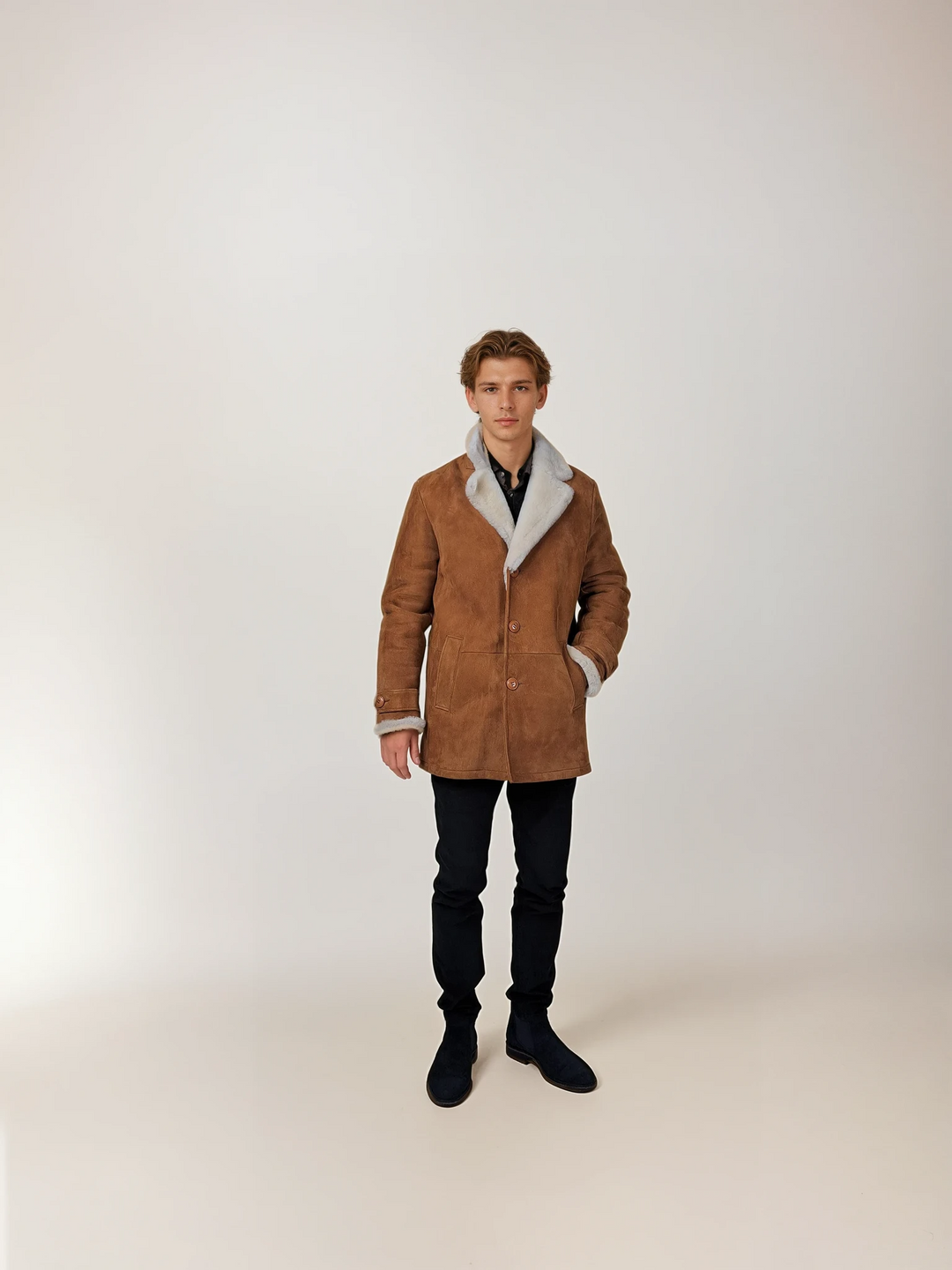 Isidore, 80 cm. - Krave - Ruskindslam - Mand - Cognac