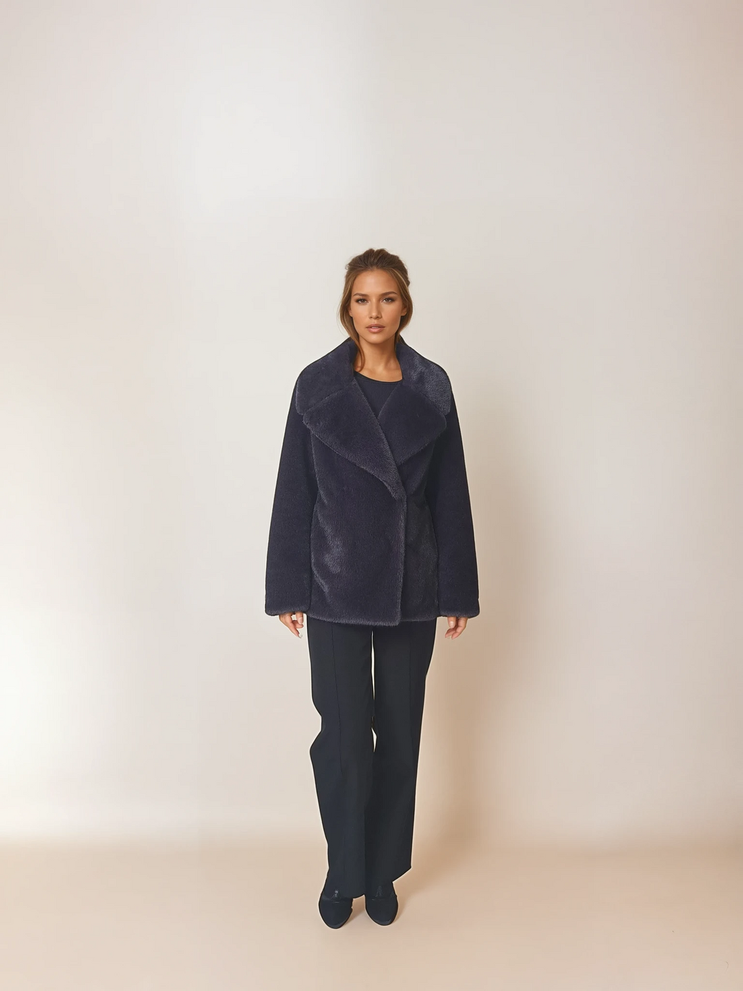 Jordana, 70 cm. - 100 % imiteret pels - Kvinder - Lilla