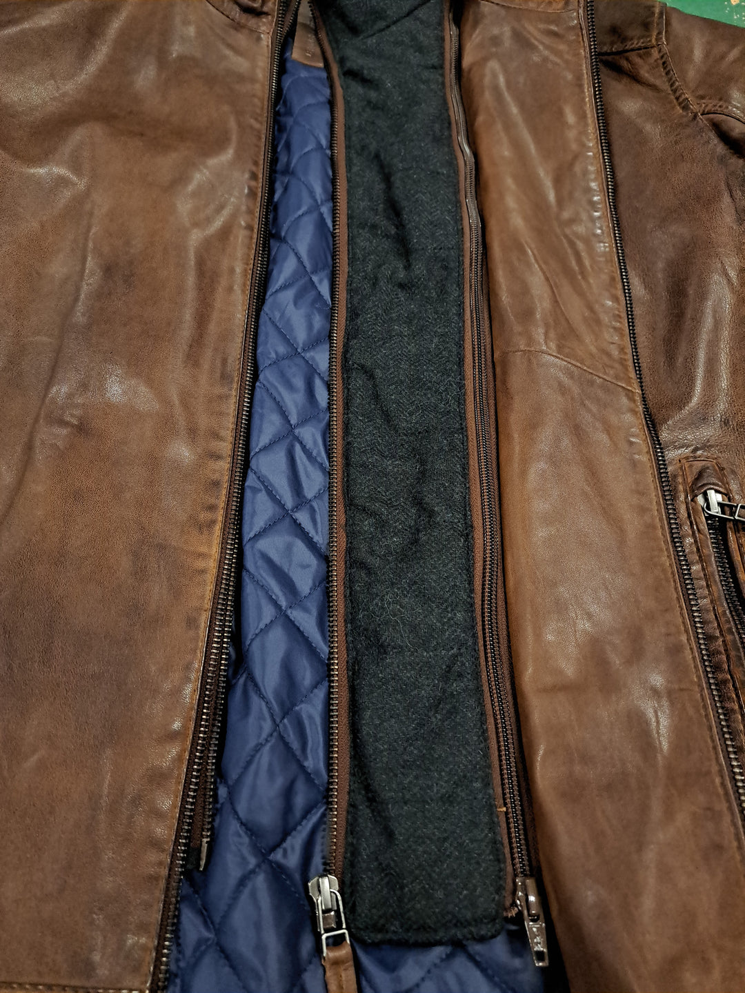 Jean, 70 cm. - Cuir d'Agneau Malli - Homme - Marron Cuivré