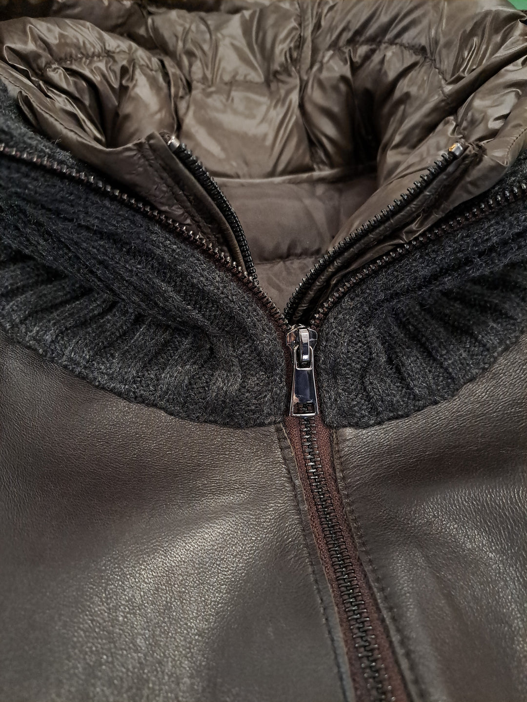 Lucia - Kapuze, 65 cm. - Lamm-Malli-Leder – Damen – Schwarz