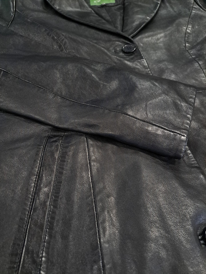 Erika, 95 cm. - Collar - Lamb Polish Nappa Leather - Black